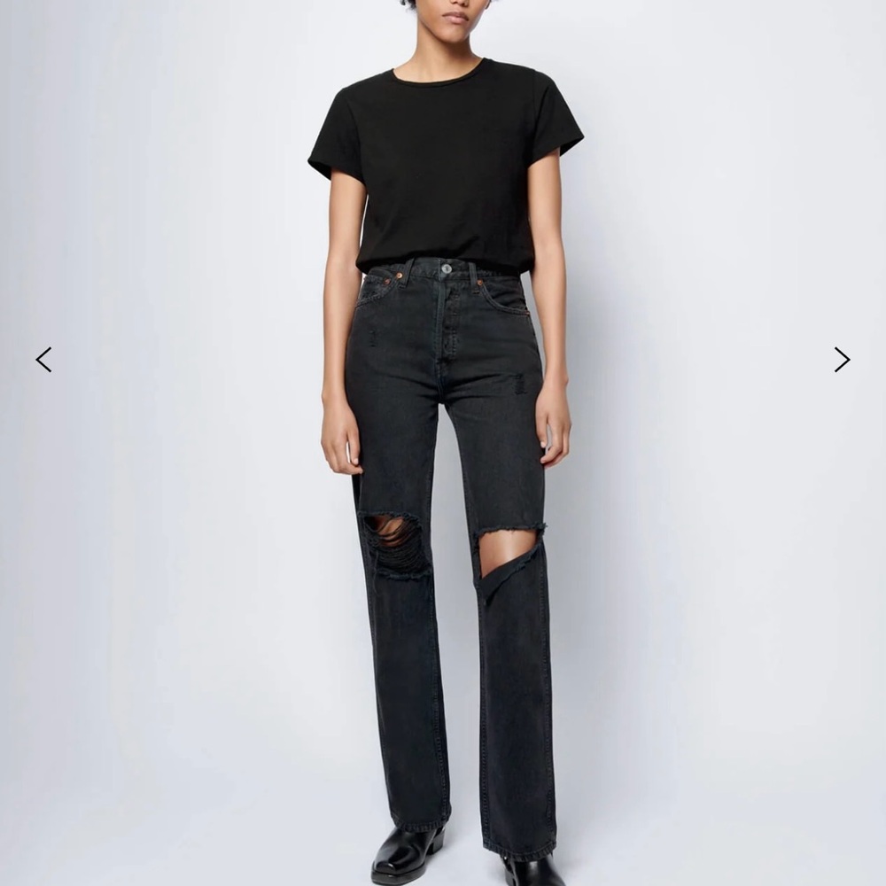 Re/Done Black High Rise Loose Women's Jeans